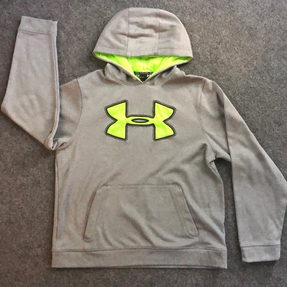 Green and Grey Under Armour sweatshirt